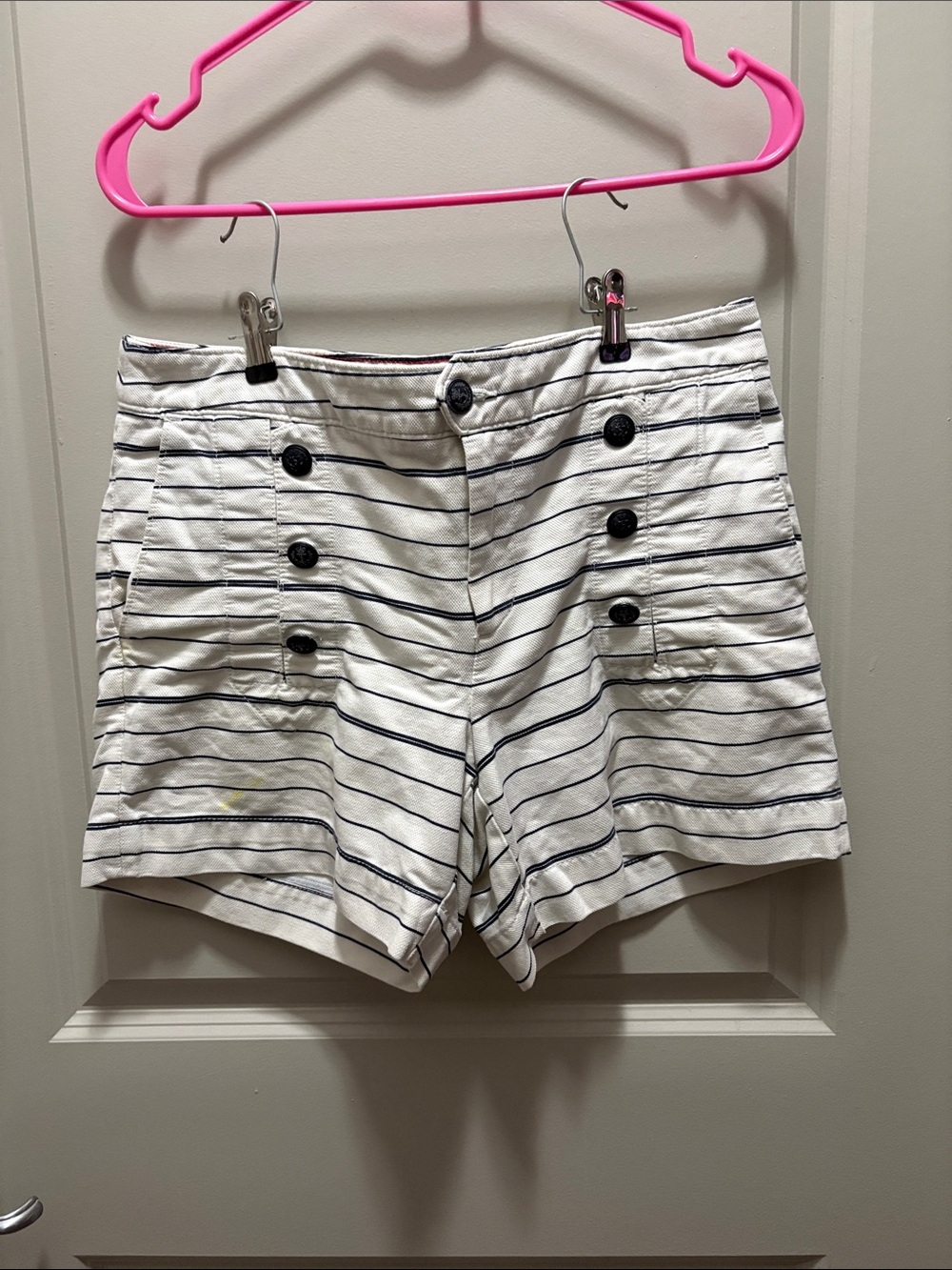 Tommy Hilfiger White Striped Sailor-Style Women’s Shorts